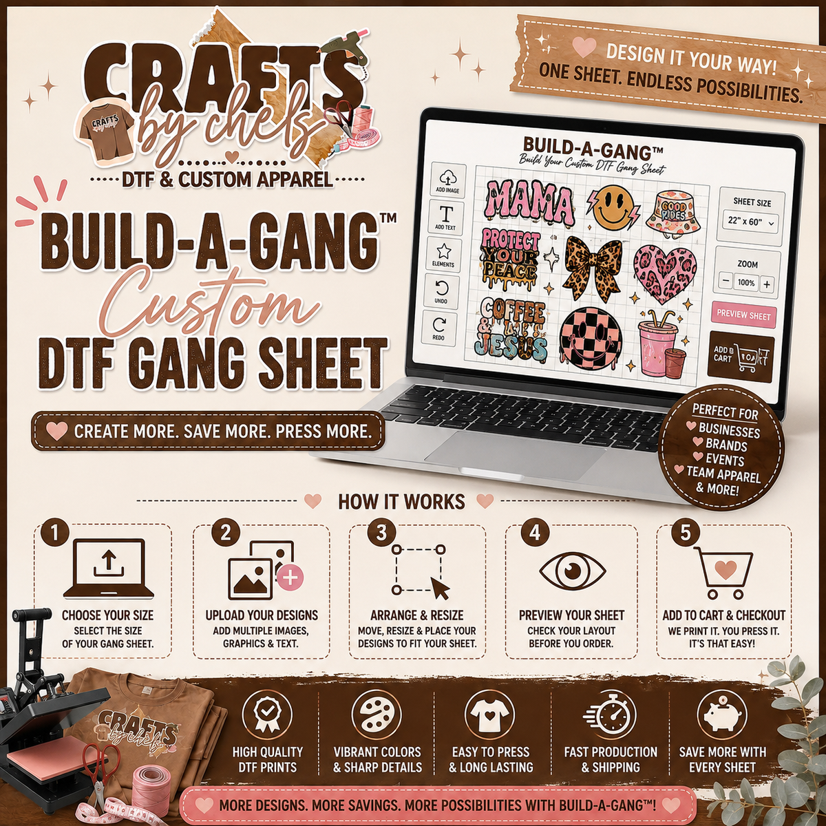 Build-A-Gang™ Custom DTF Gang Sheet