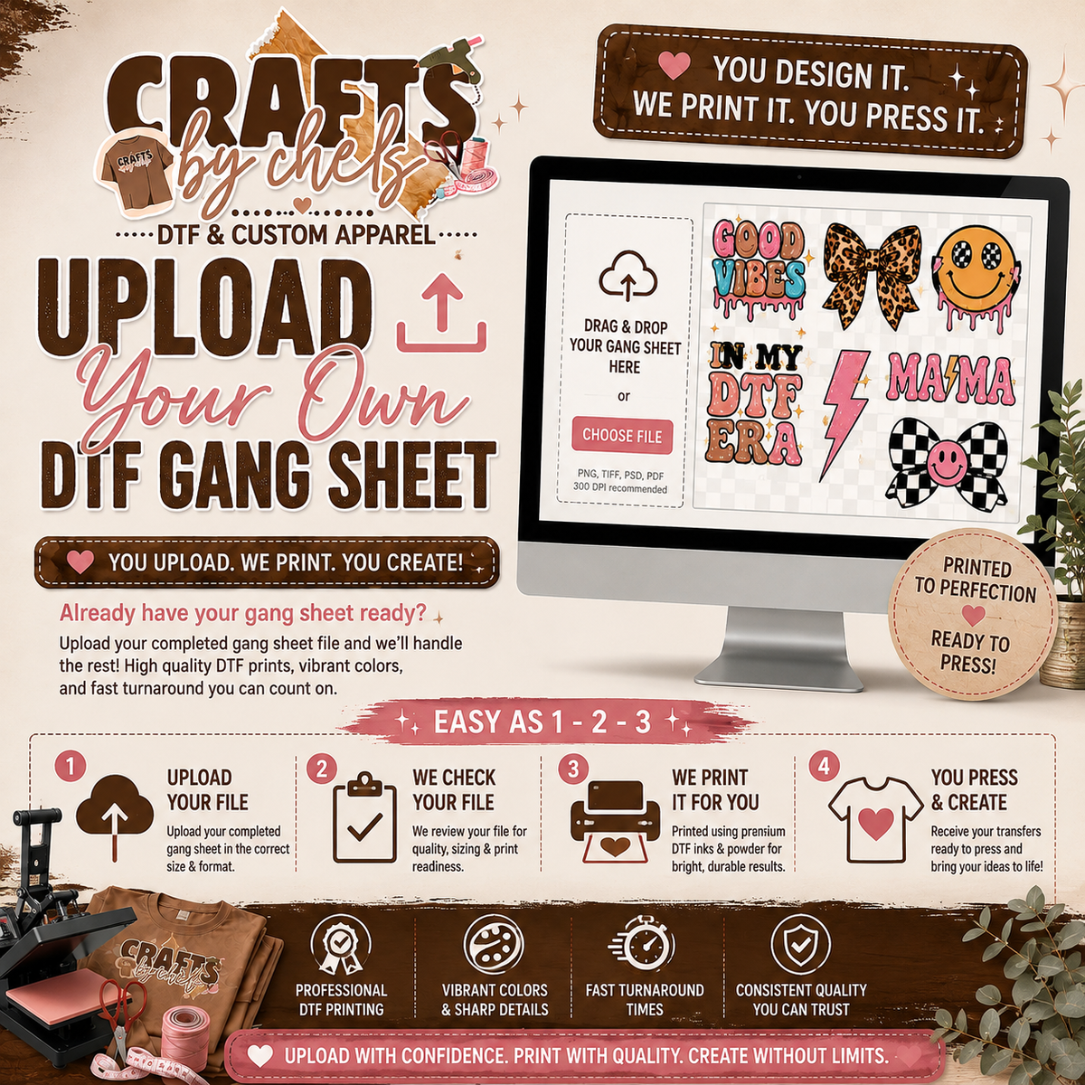 Upload Your Own DTF Gang Sheet